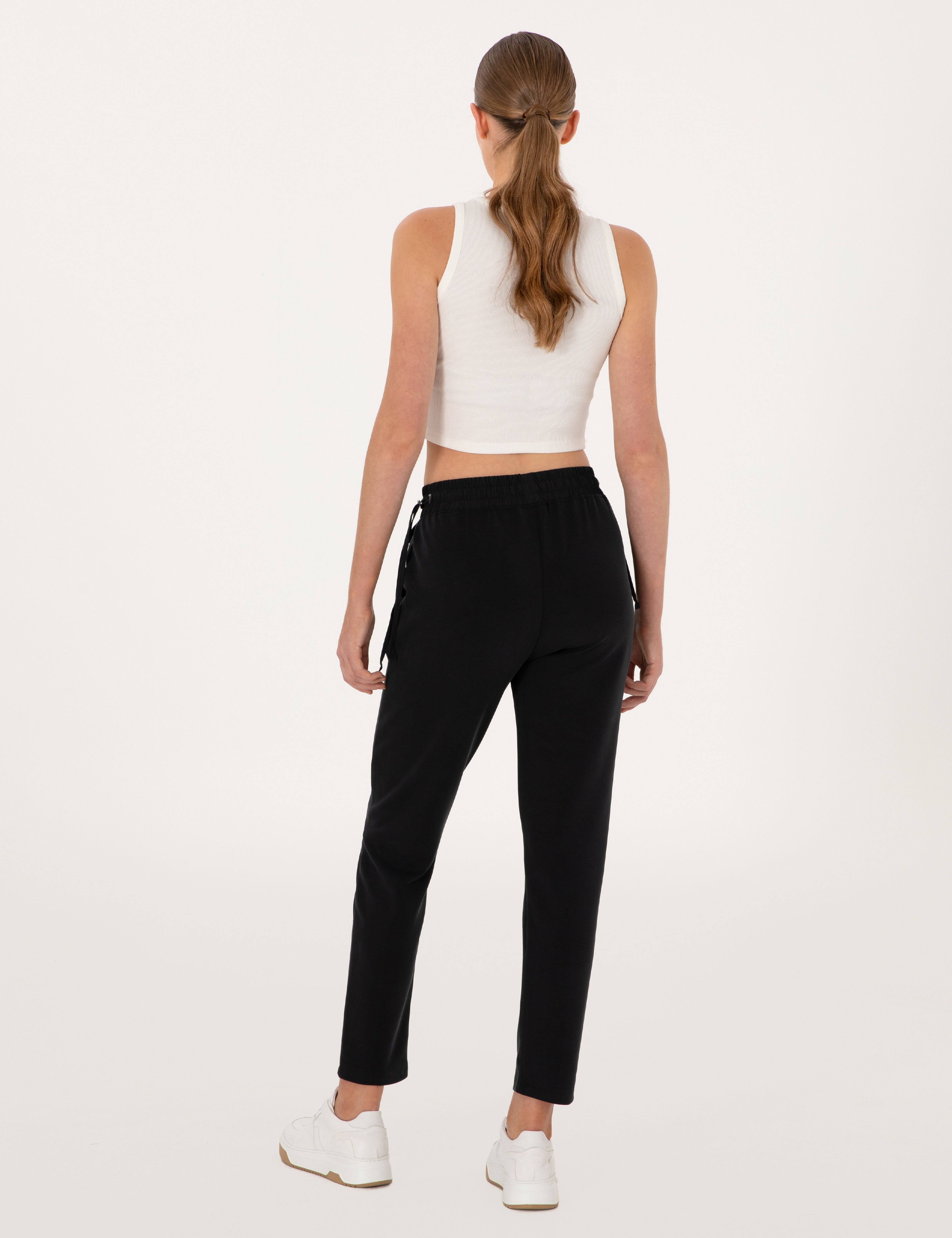 Siyah Regular Fit Modal Karışımlı Eşofman Altı - Image 4