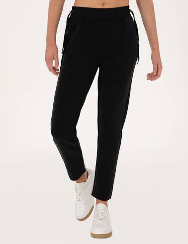 Siyah Regular Fit Modal Karışımlı Eşofman Altı
