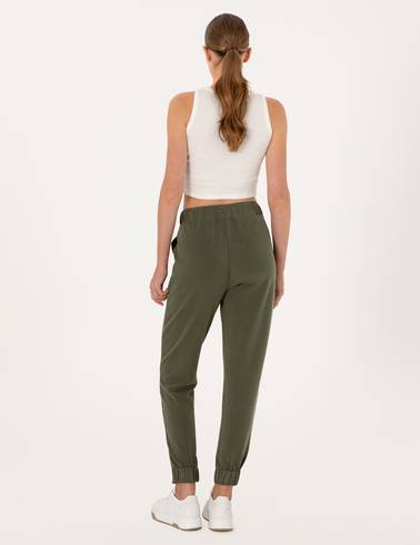 Haki Regular Fit Modal Karışımlı Eşofman Altı