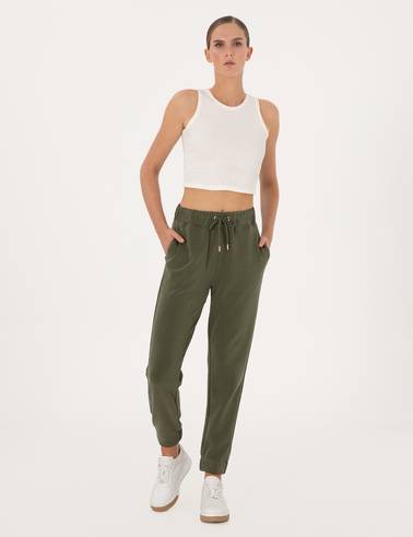 Haki Regular Fit Modal Karışımlı Eşofman Altı