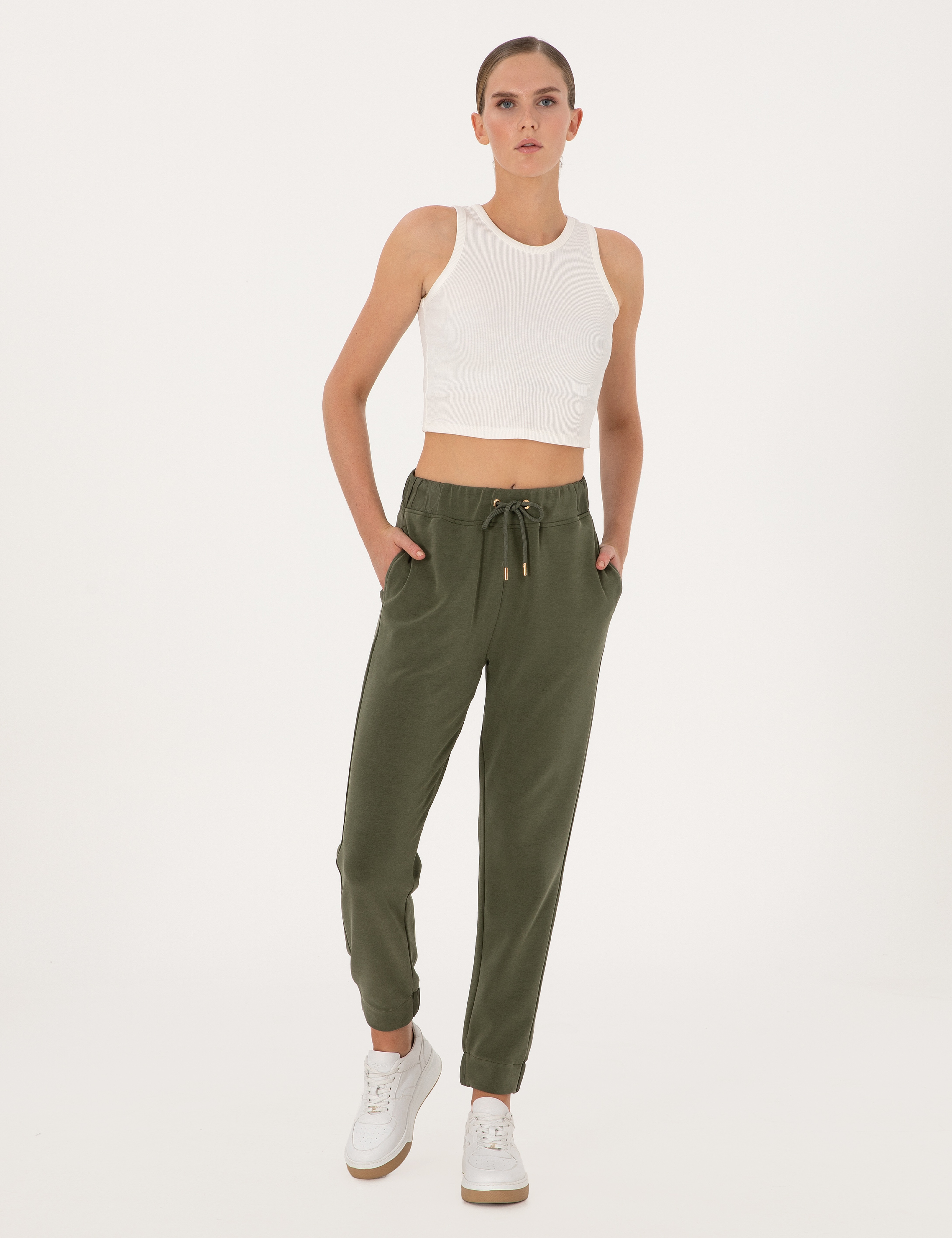Haki Regular Fit Modal Karışımlı Eşofman Altı - Image 3