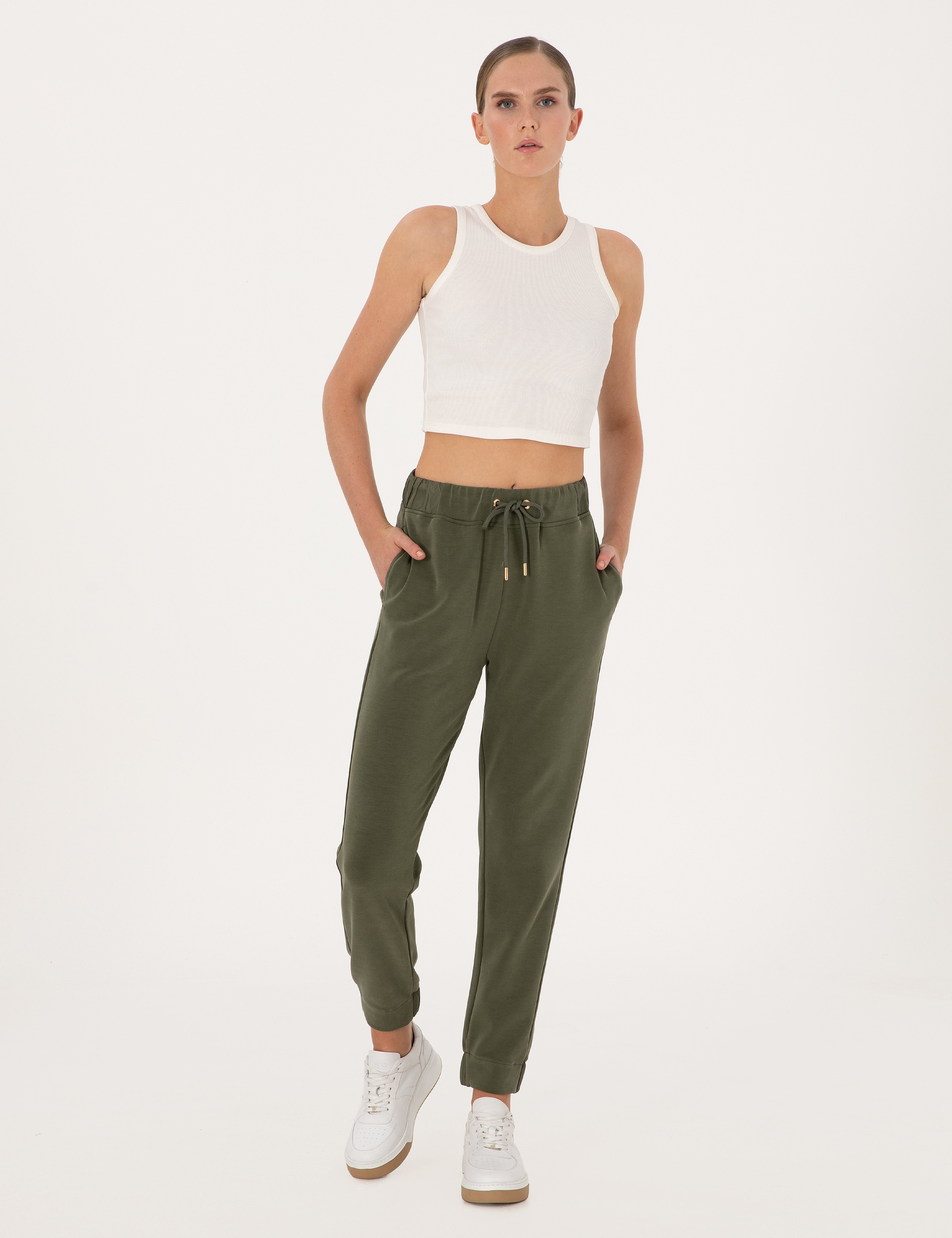 Haki Regular Fit Modal Karışımlı Eşofman Altı