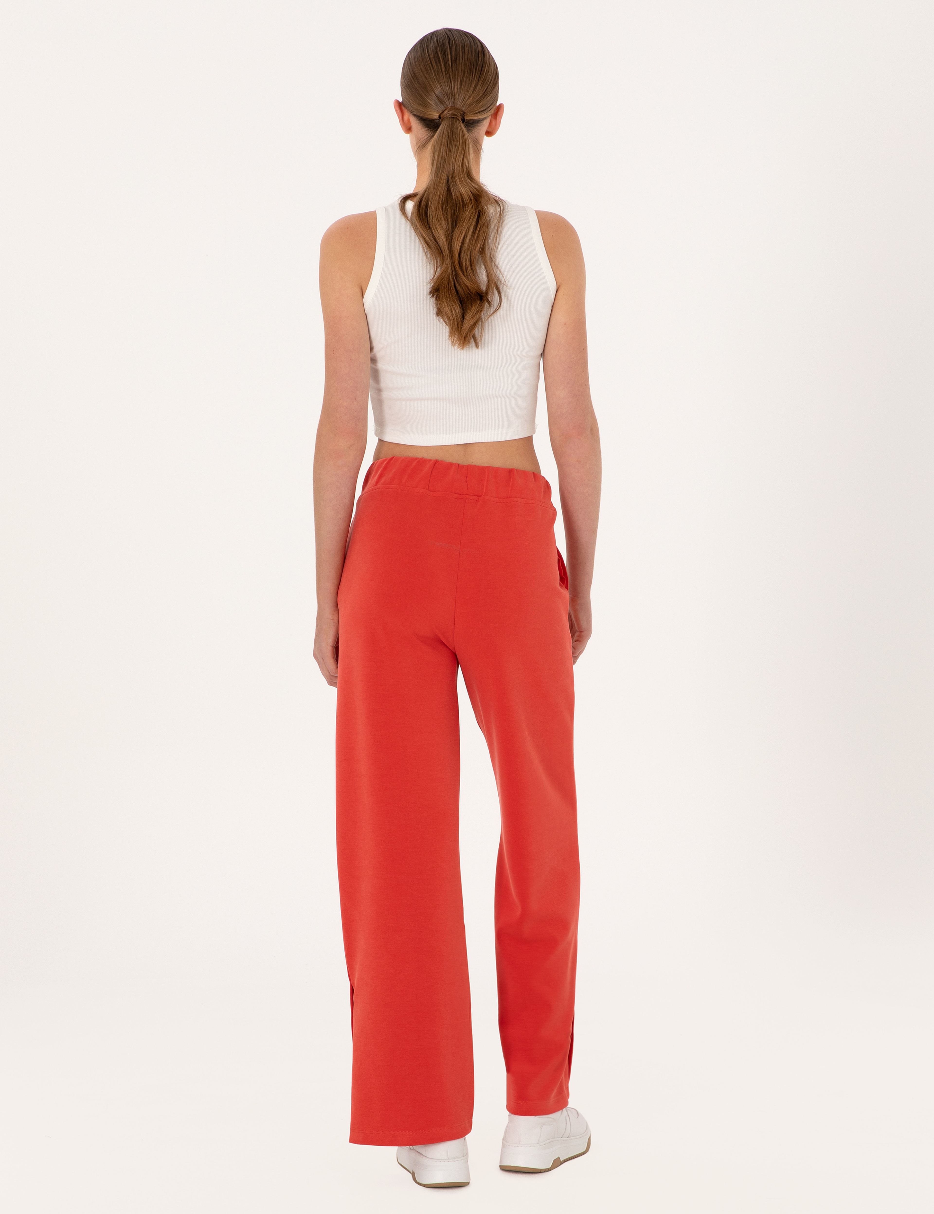 Kırmızı Loose Fit Modal Karışımlı Eşofman Altı - Image 4