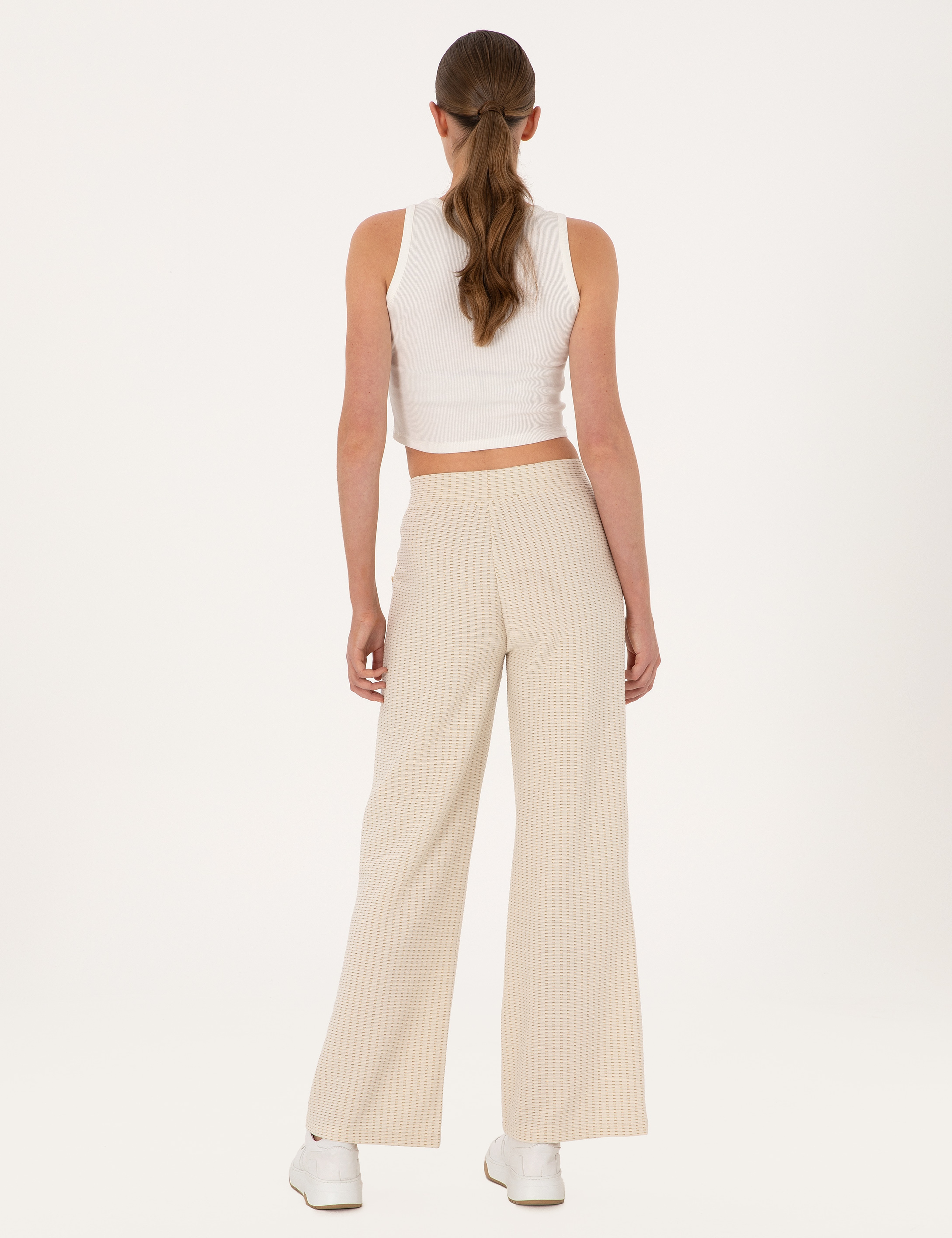 Krem Flare Fit Eşofman Altı - Image 4