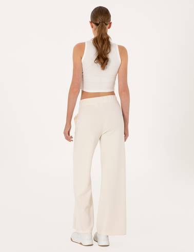 Ekru Flare Fit Modal Karışımlı Eşofman Altı