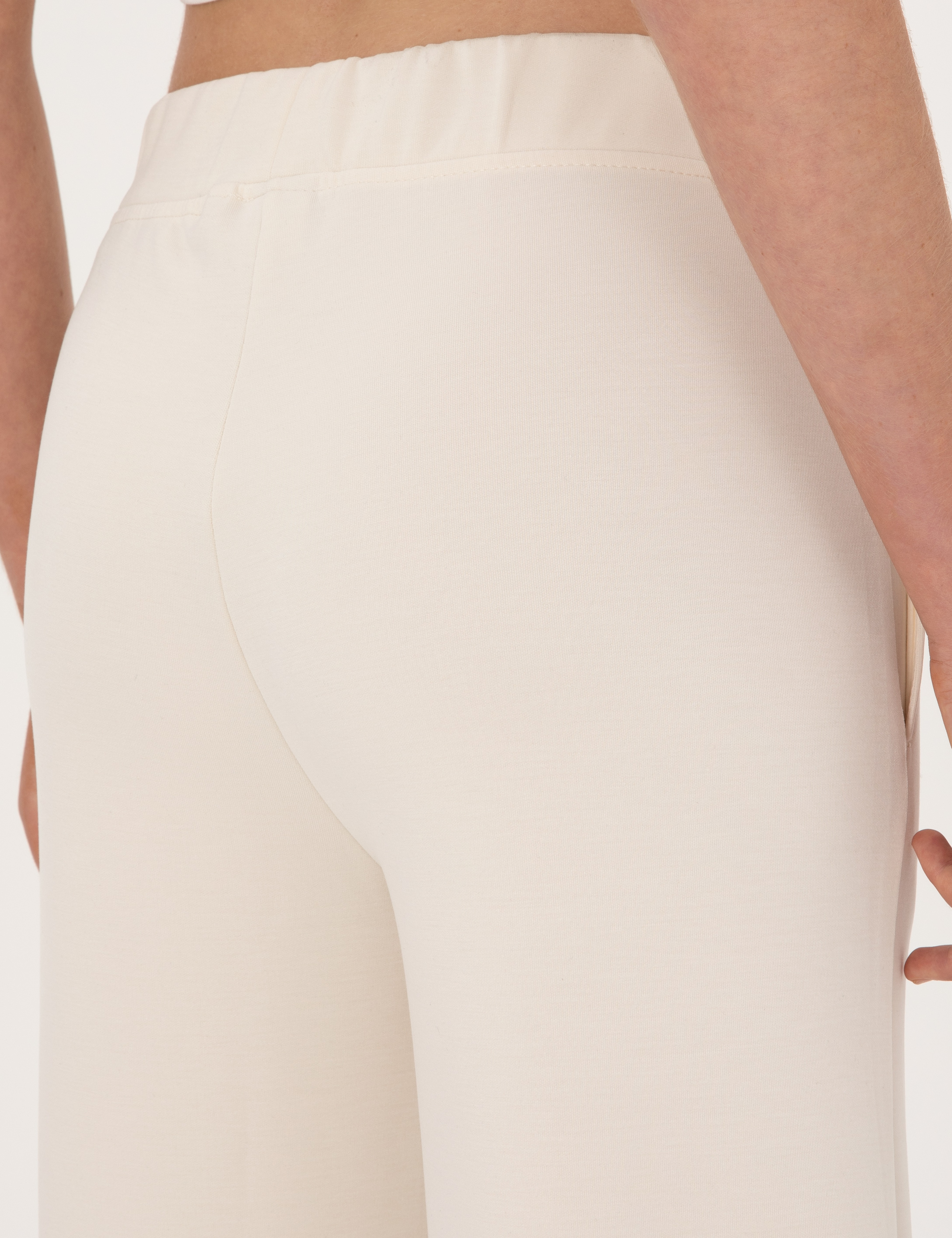 Ekru Flare Fit Modal Karışımlı Eşofman Altı - Image 6
