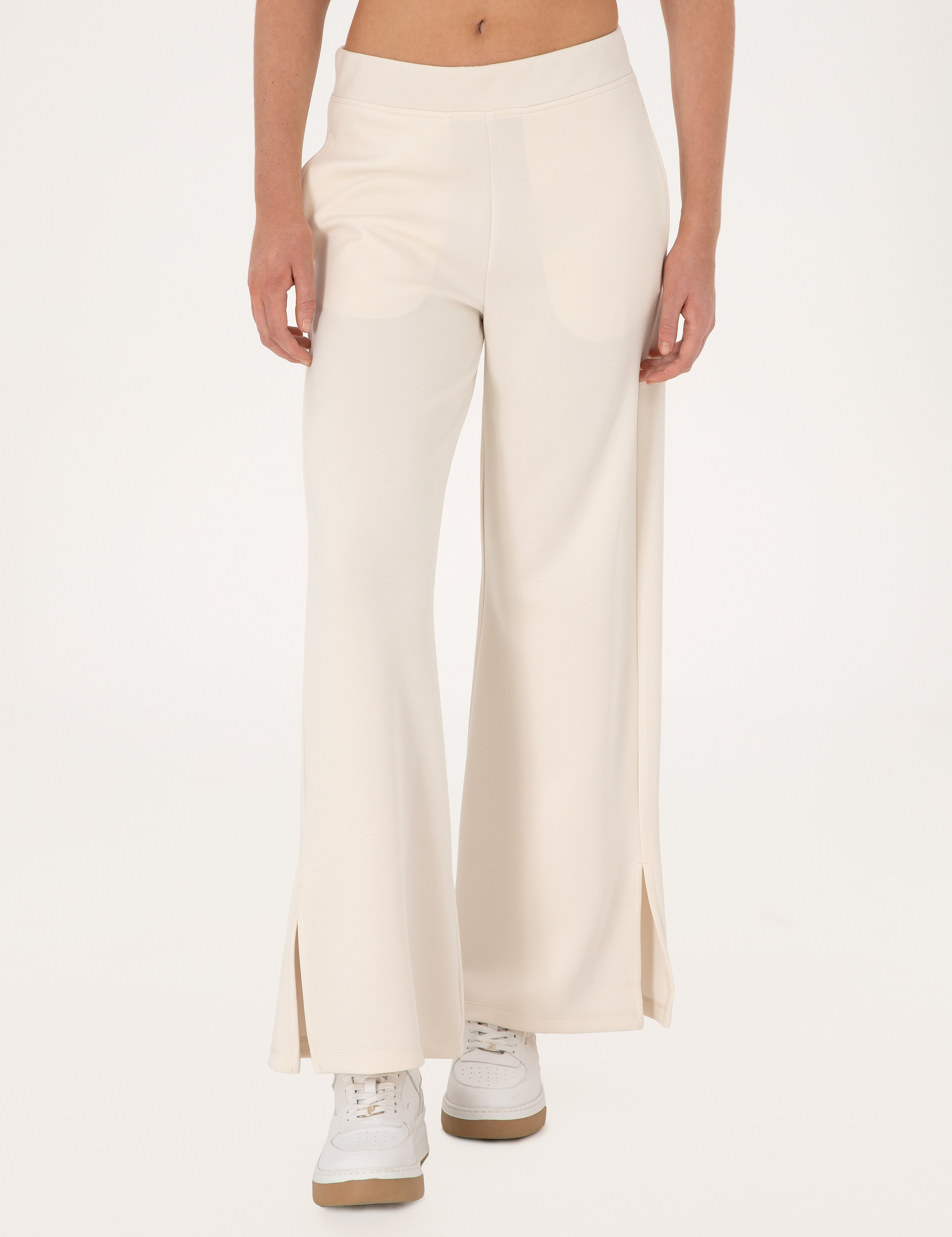 Ekru Flare Fit Modal Karışımlı Eşofman Altı - Image 2