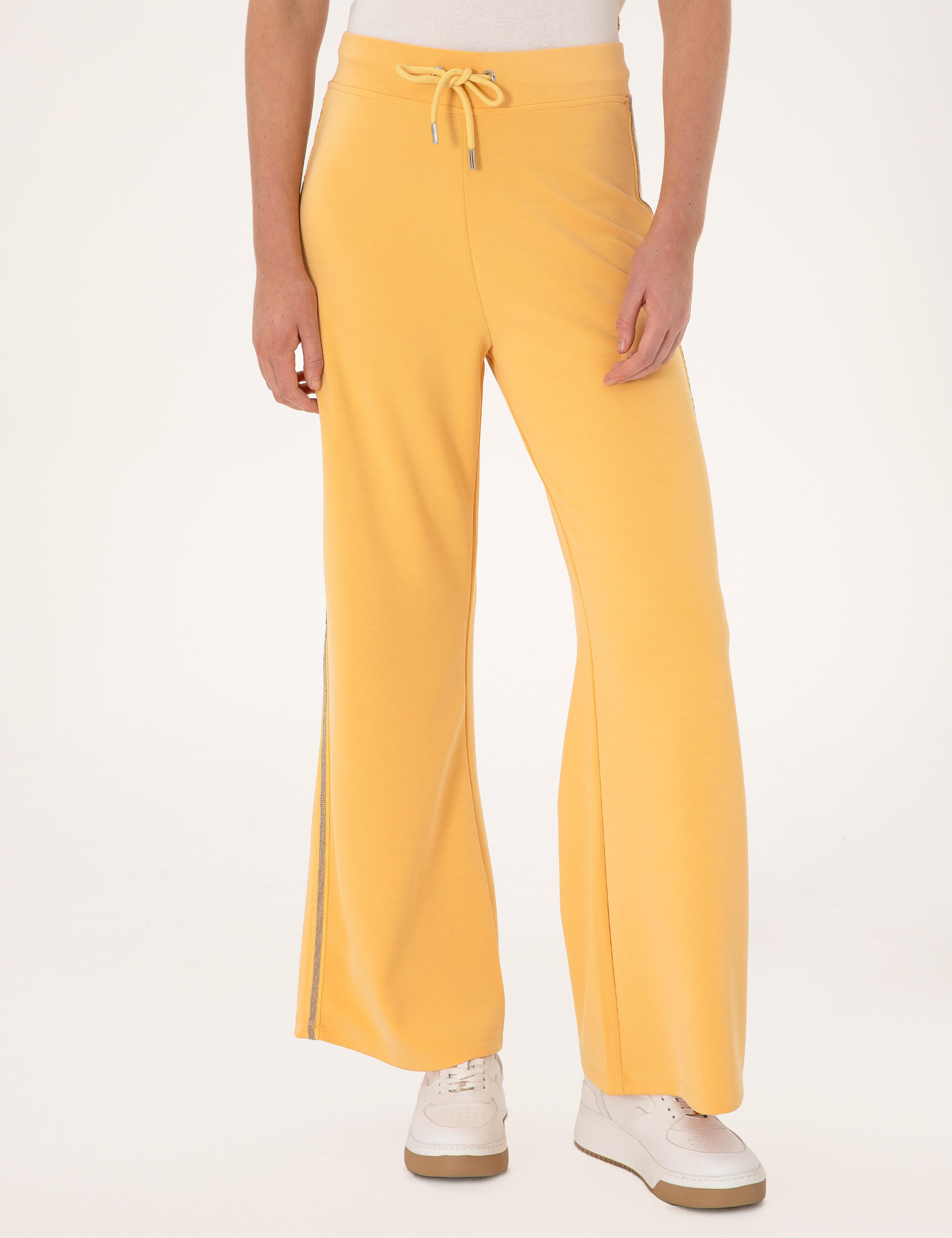 Sarı Flare Fit Modal Karışımlı Eşofman Altı