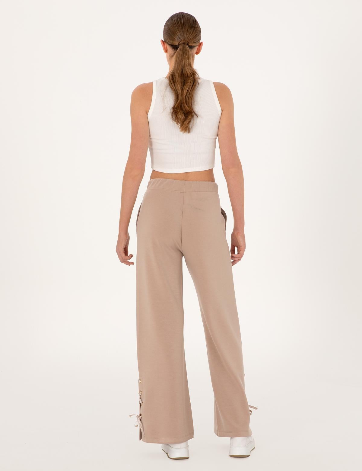 Bej Flare Fit Modal Karışımlı Eşofman Altı - 50301431005