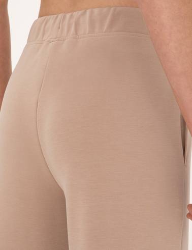 Bej Flare Fit Modal Karışımlı Eşofman Altı