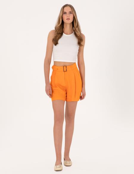 Turuncu Comfort Fit Bermuda Şort - 50301188004