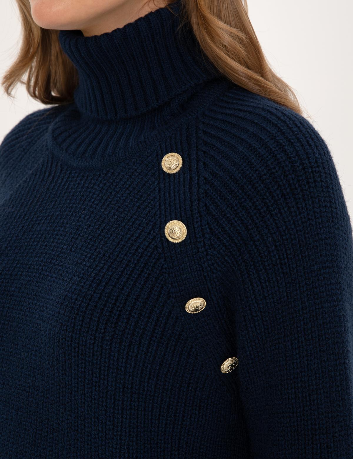 Lacivert Comfort Fit Balıkçı Yaka Kazak - 50310923007