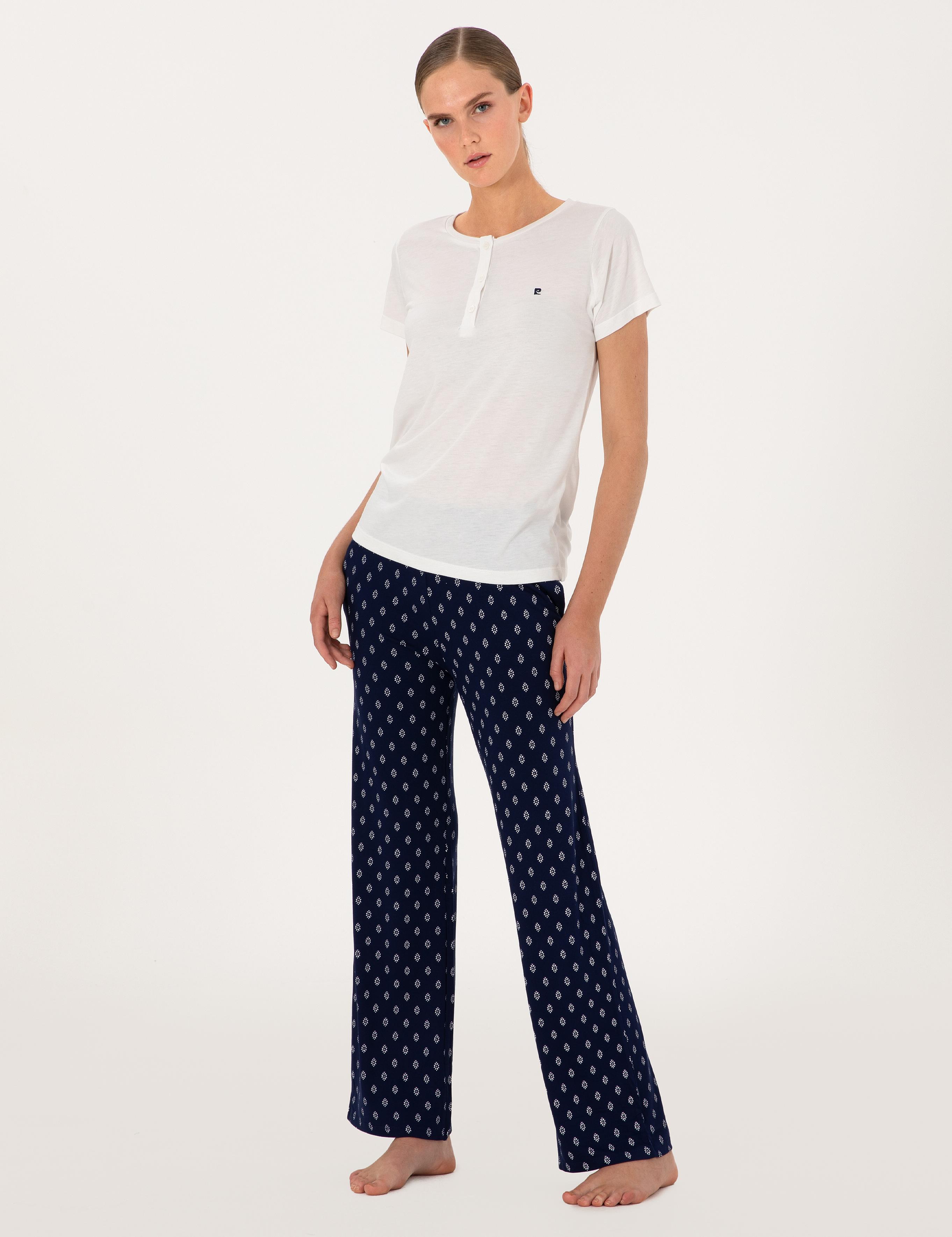 Beyaz Kısakollu Pijama Takımı