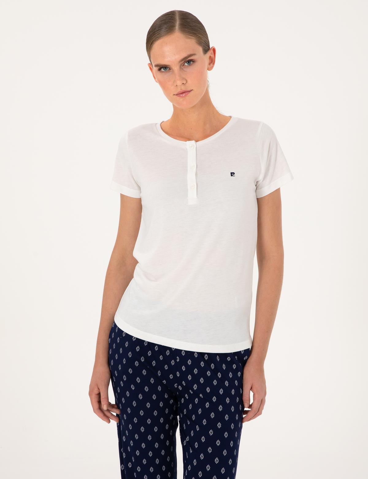 Beyaz Kısakollu Pijama Takımı - 50318966001