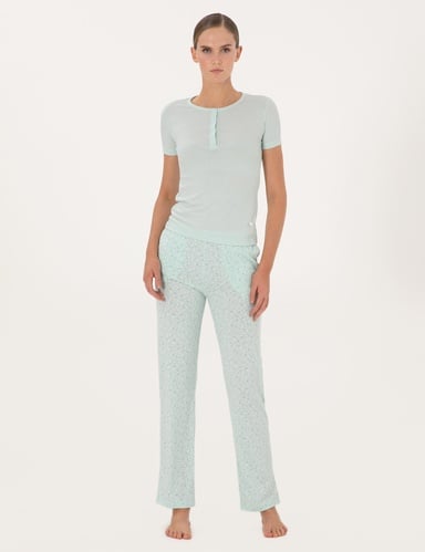 Mint Kısakollu Pijama Takımı