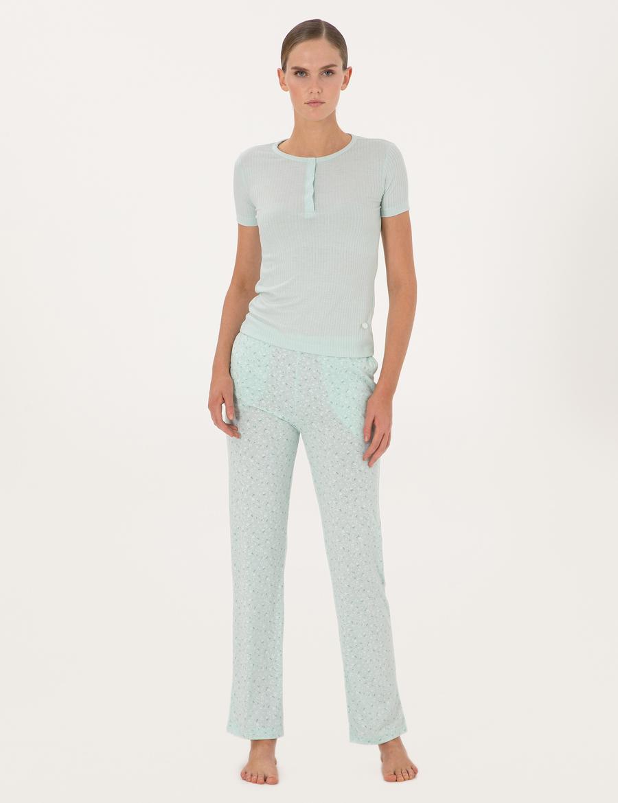 Mint Kısakollu Pijama Takımı