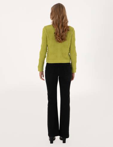 Siyah Flare Fit Jean Pantolon