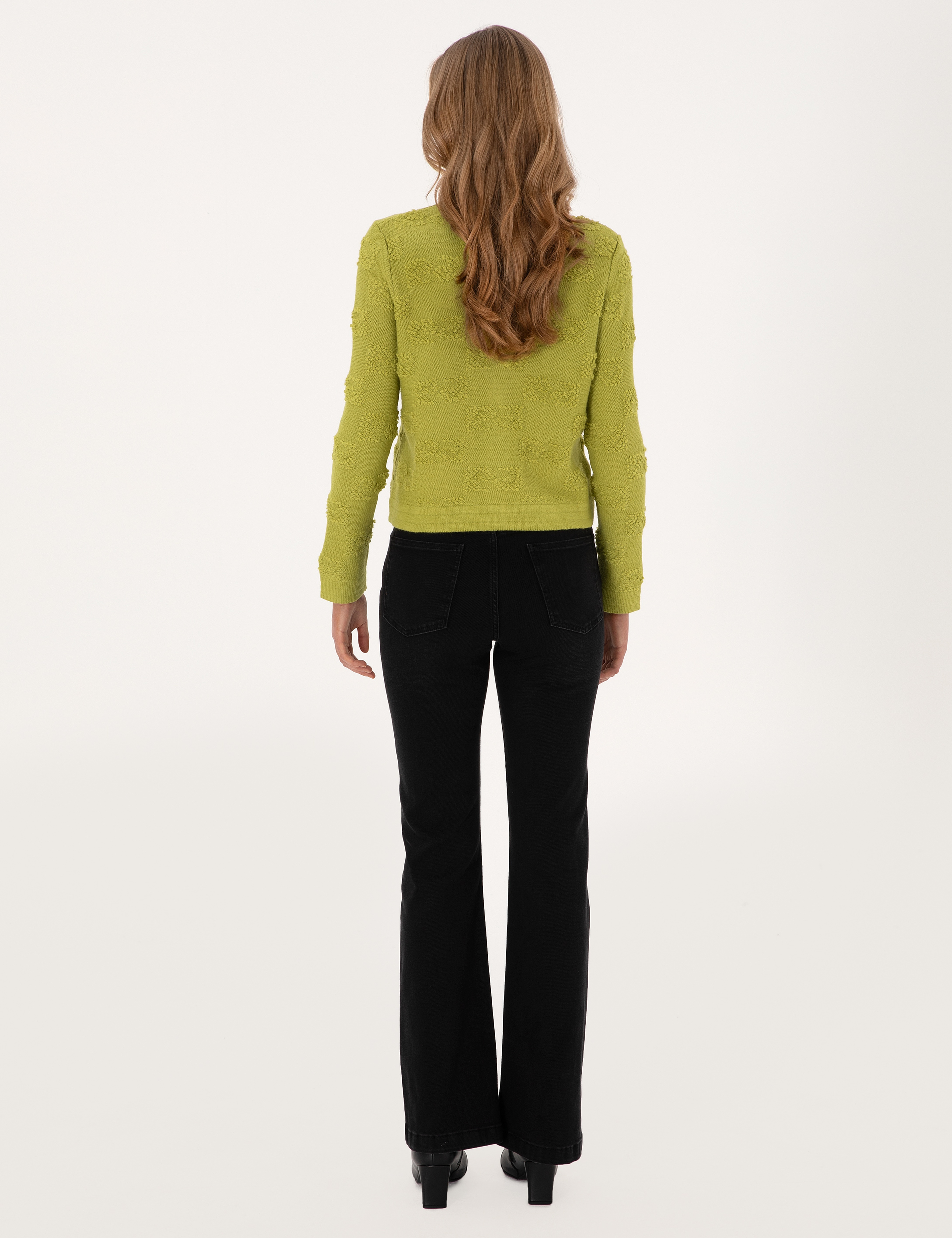 Siyah Flare Fit Jean Pantolon - Image 4