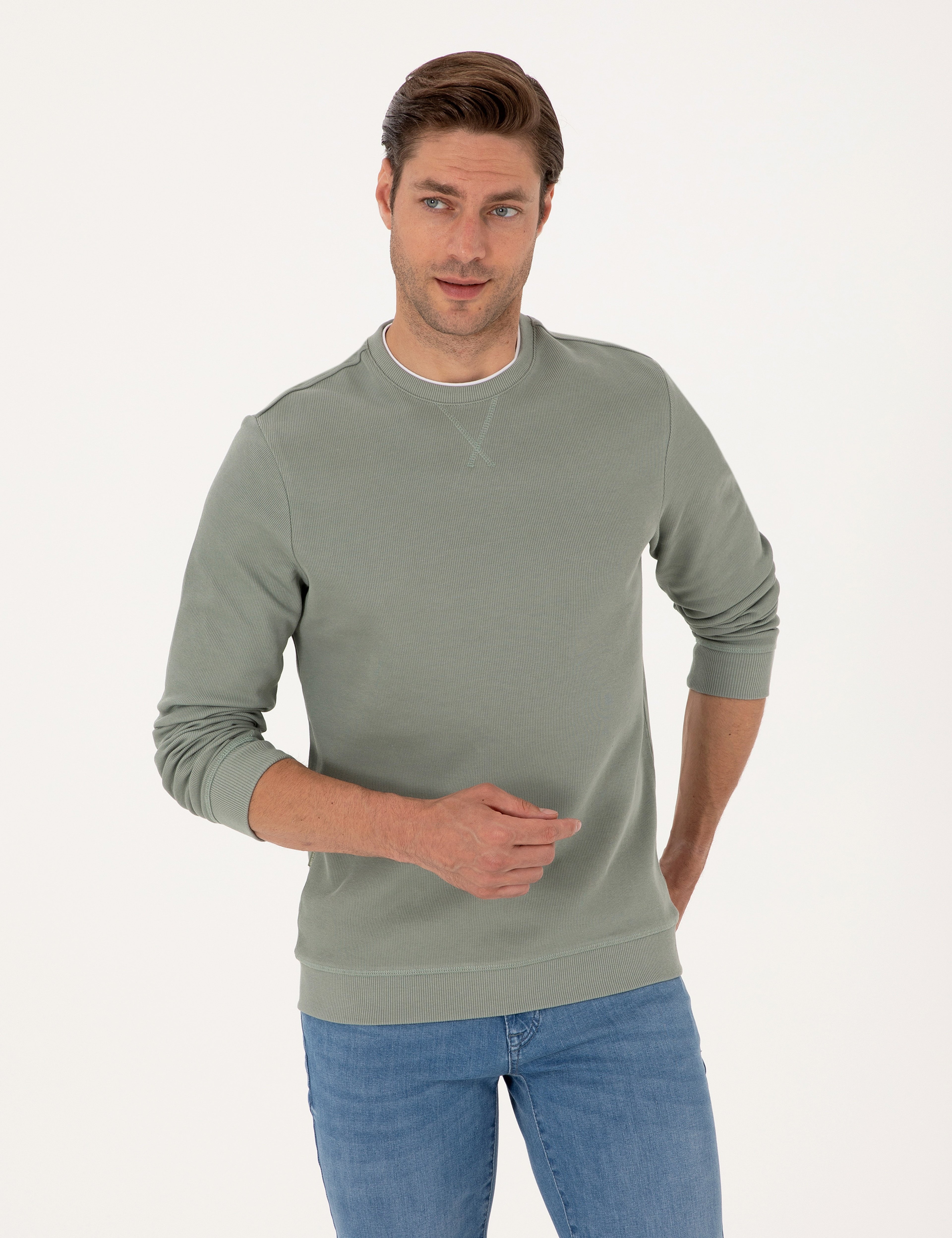 Yeşil Regular Fit Sweatshirt