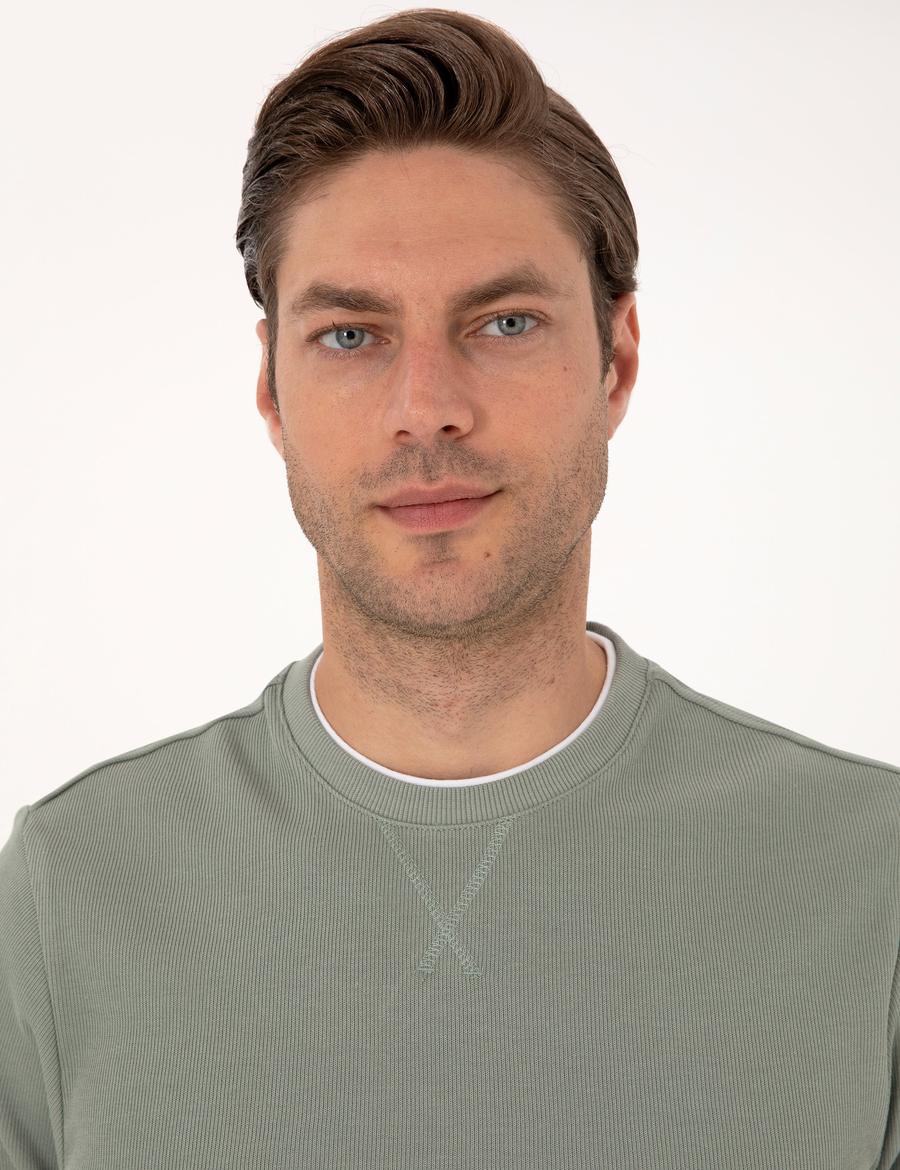 Yeşil Regular Fit Sweatshirt