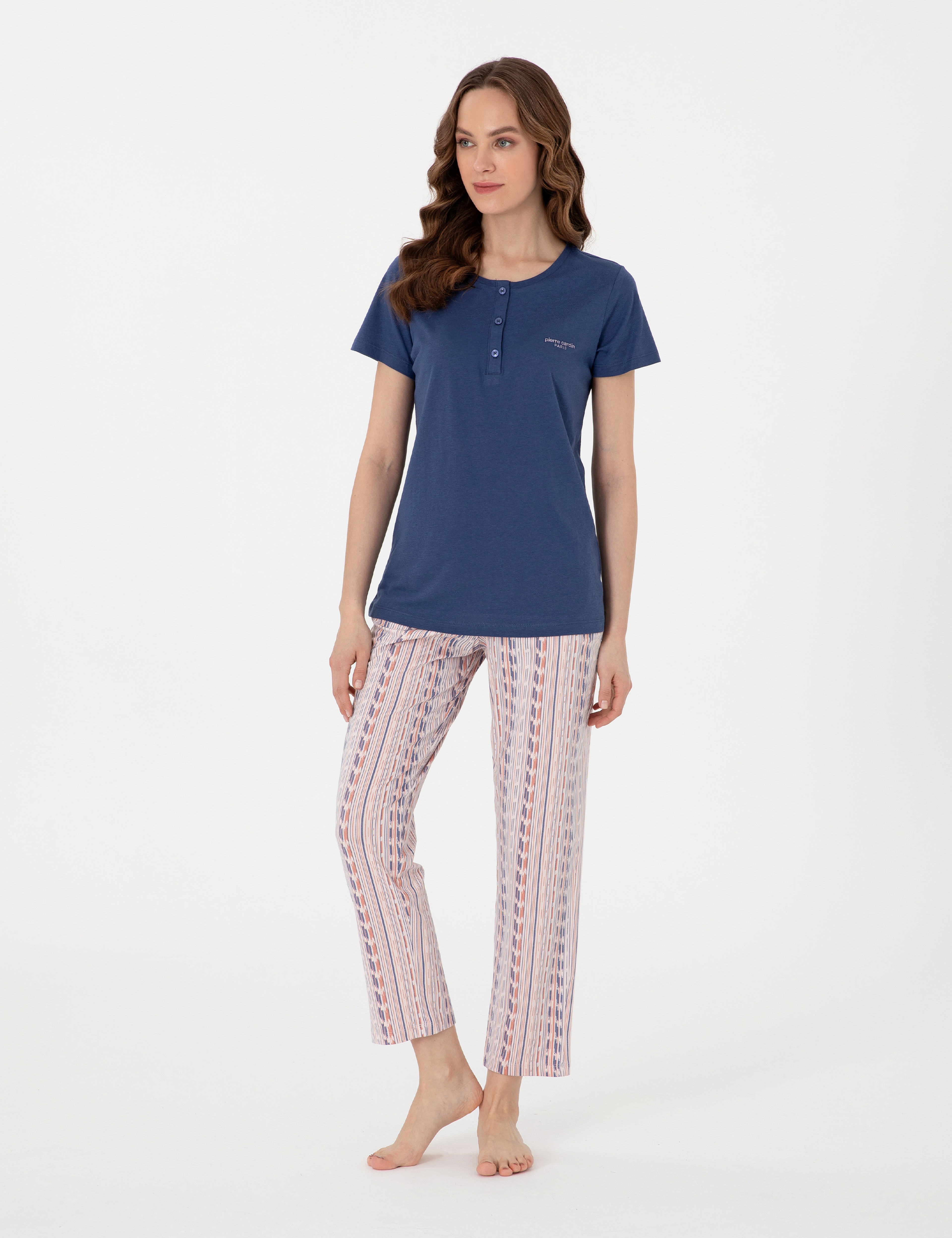 İndigo Kısakollu Pijama Takımı - Image 4