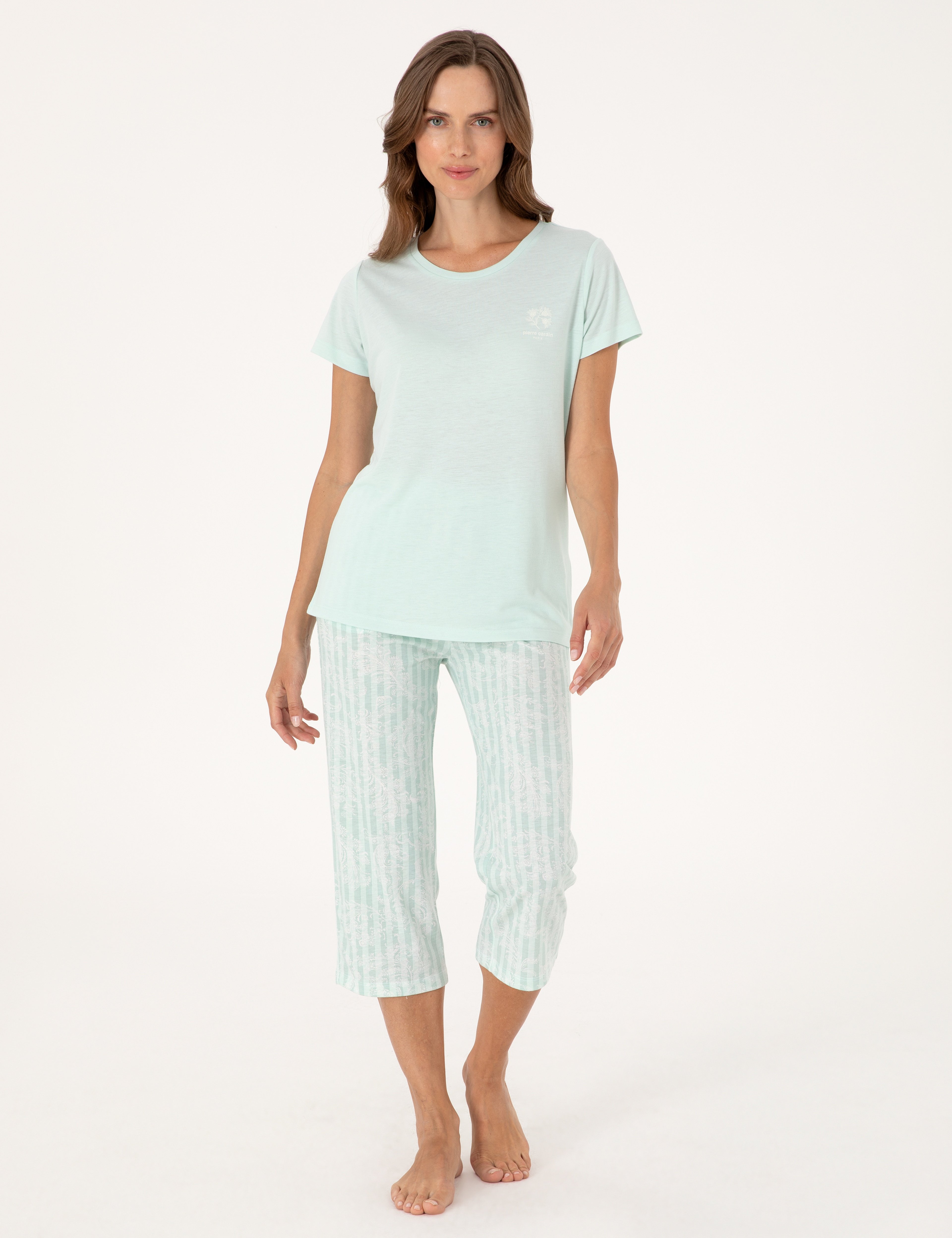 Mint Kapri Pijama Takımı