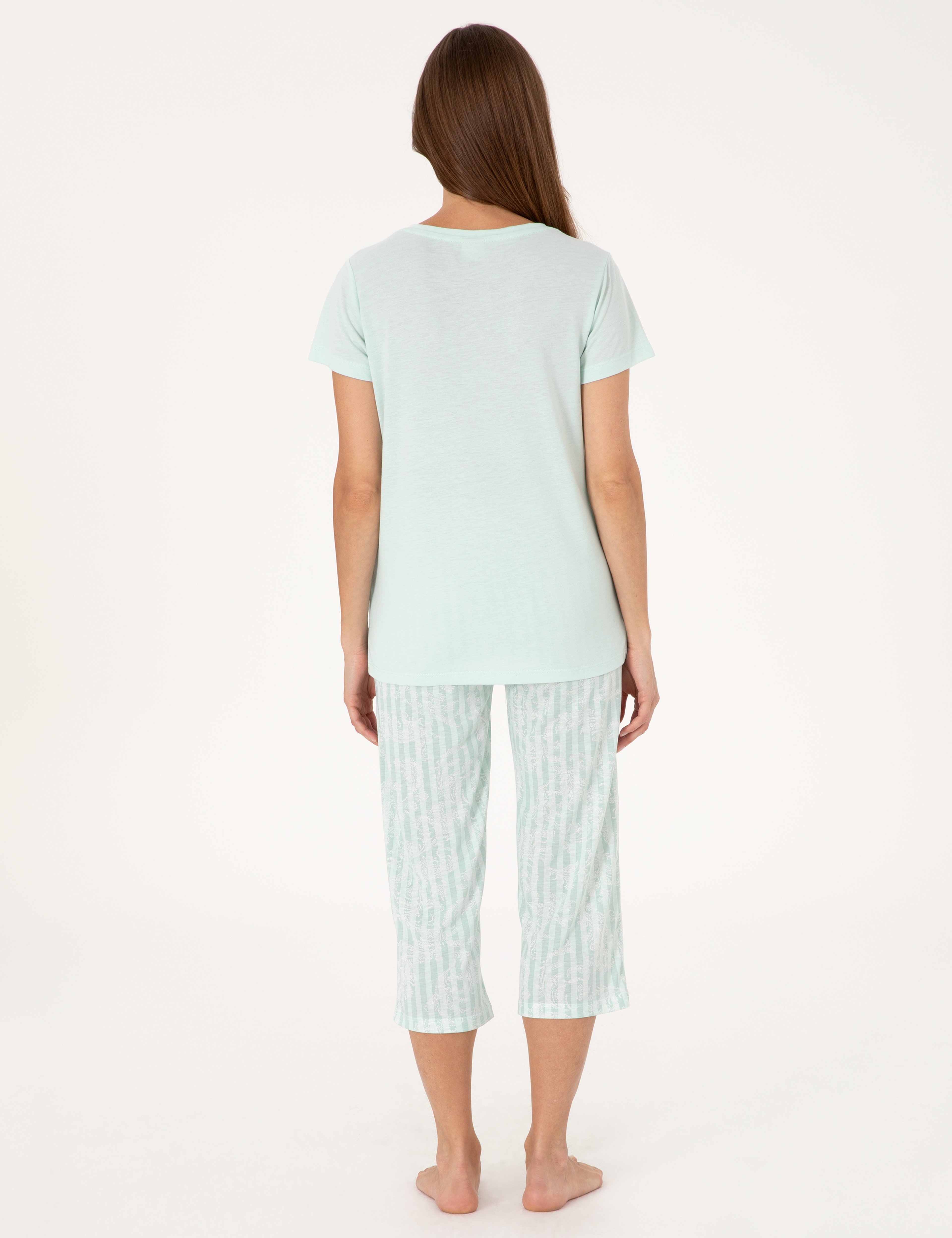 Mint Kapri Pijama Takımı