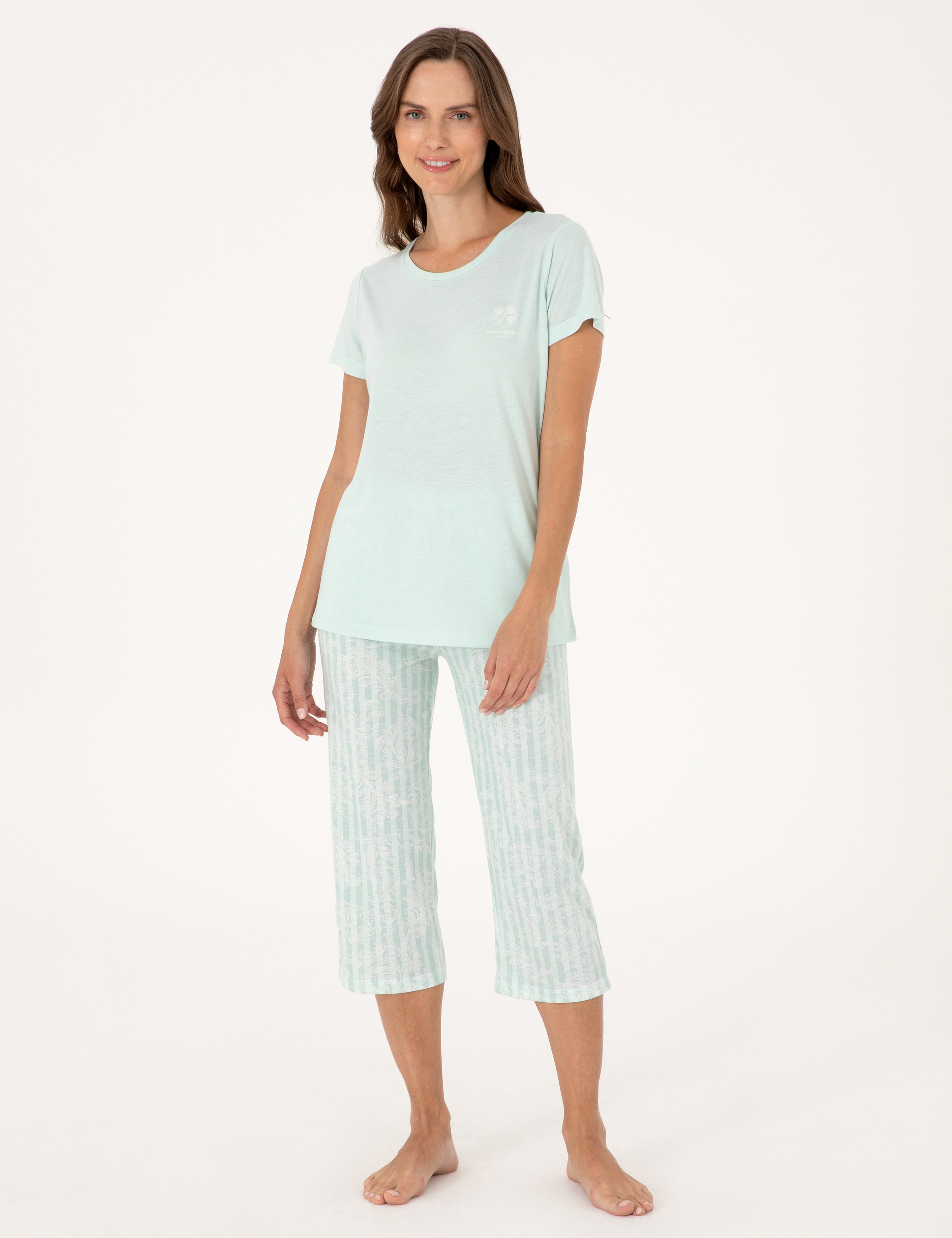 Mint Kapri Pijama Takımı