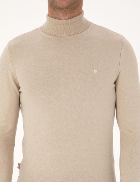 Kum Melanj Slim Fit Balıkçı Yaka Basic Triko Kazak - 50314202011