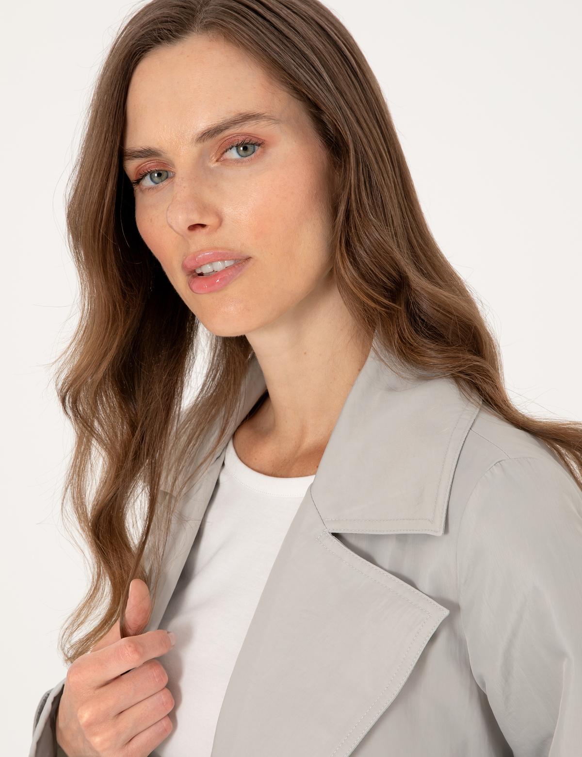 Gri Regular Fit Trençkot - 50300847002