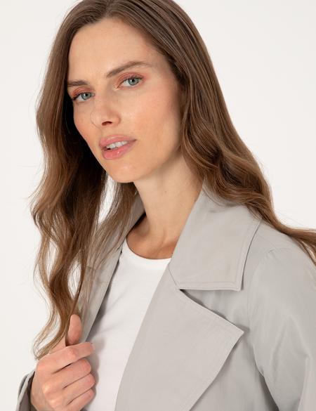 Gri Regular Fit Trençkot - 50300847002