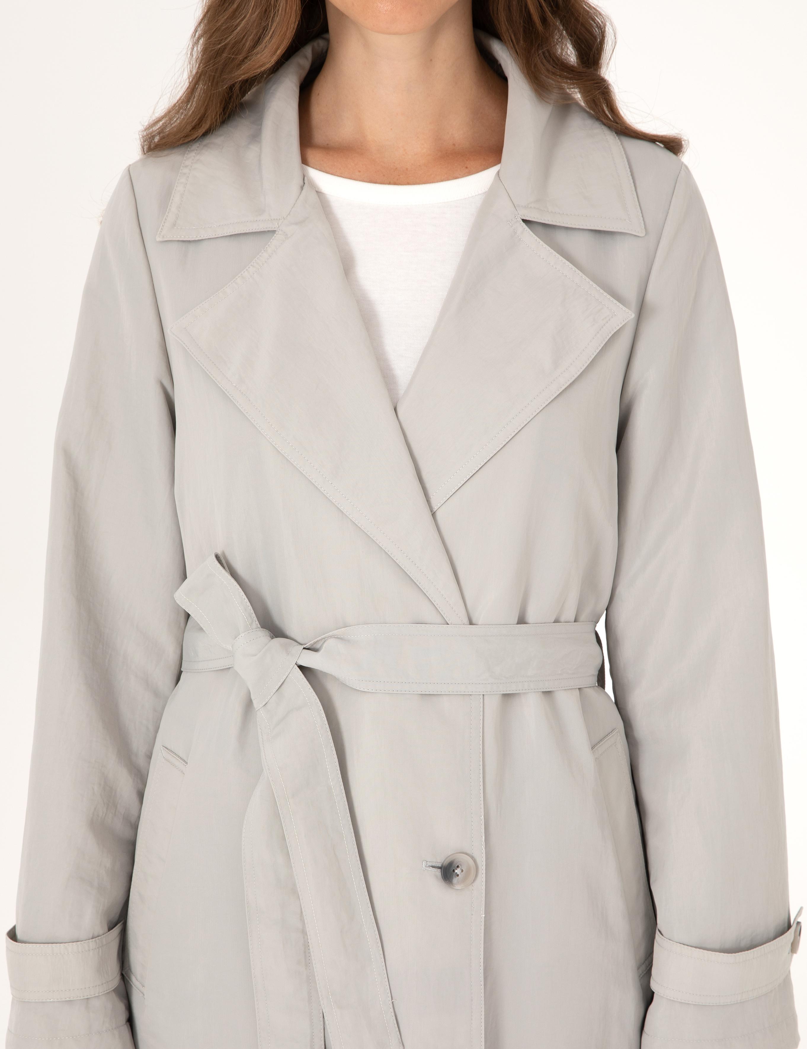 Gri Regular Fit Trençkot