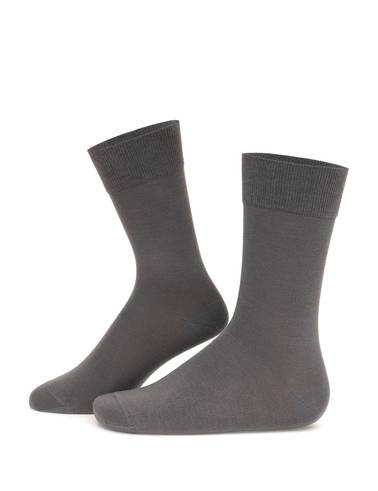 Erkek Bambu Karışımlı 2'li Paket Gri Soket Basic Çorap