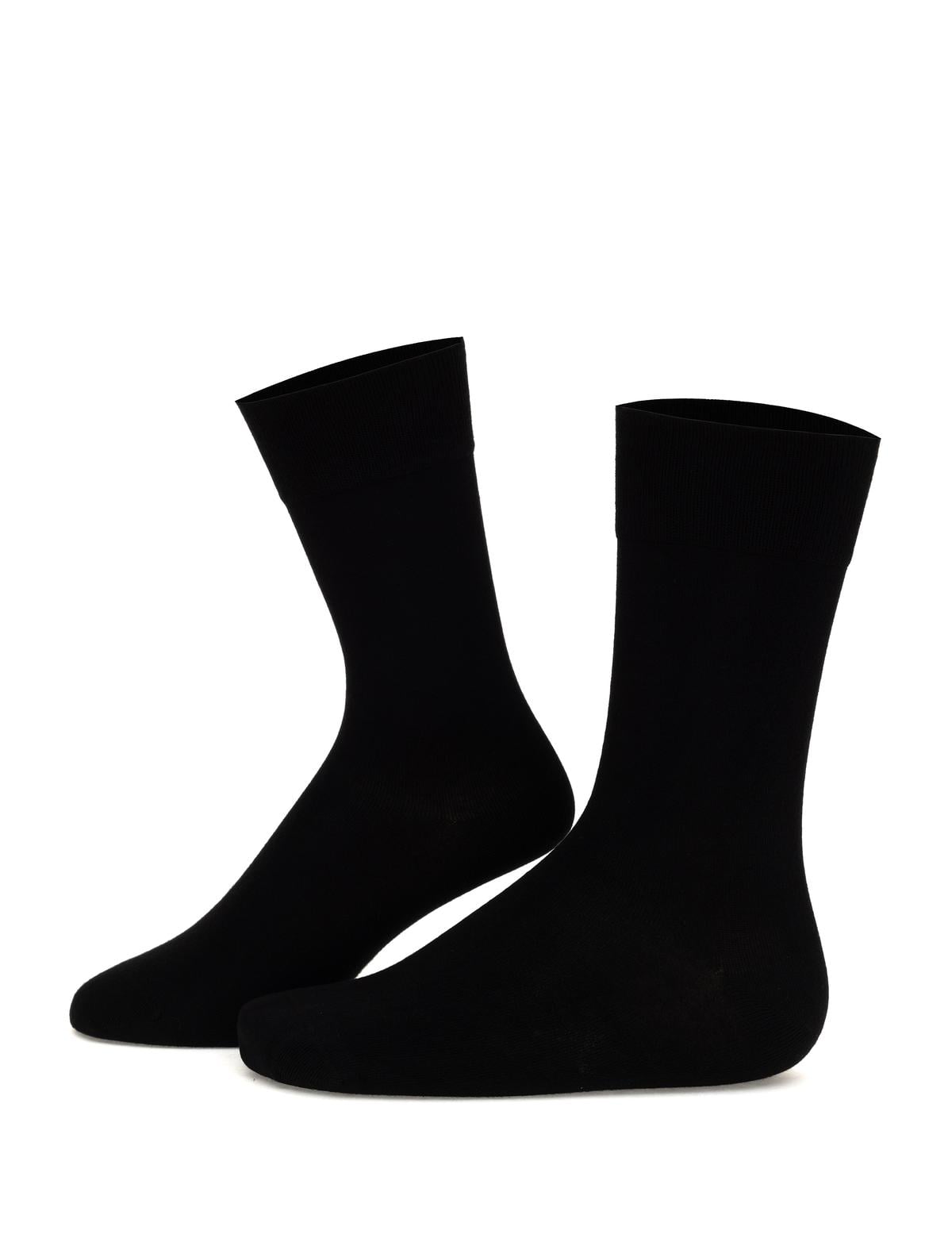 Erkek Bambu Karışımlı 2'li Paket Gri Soket Basic Çorap - 50308478007