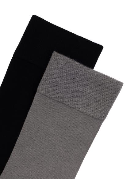 Erkek Bambu Karışımlı 2'li Paket Gri Soket Basic Çorap - 50308478007