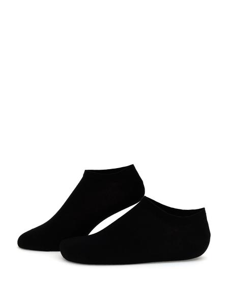 Erkek Bambu Karışımlı 3'lü Paket Siyah Patik Basic Çorap - 50308479005