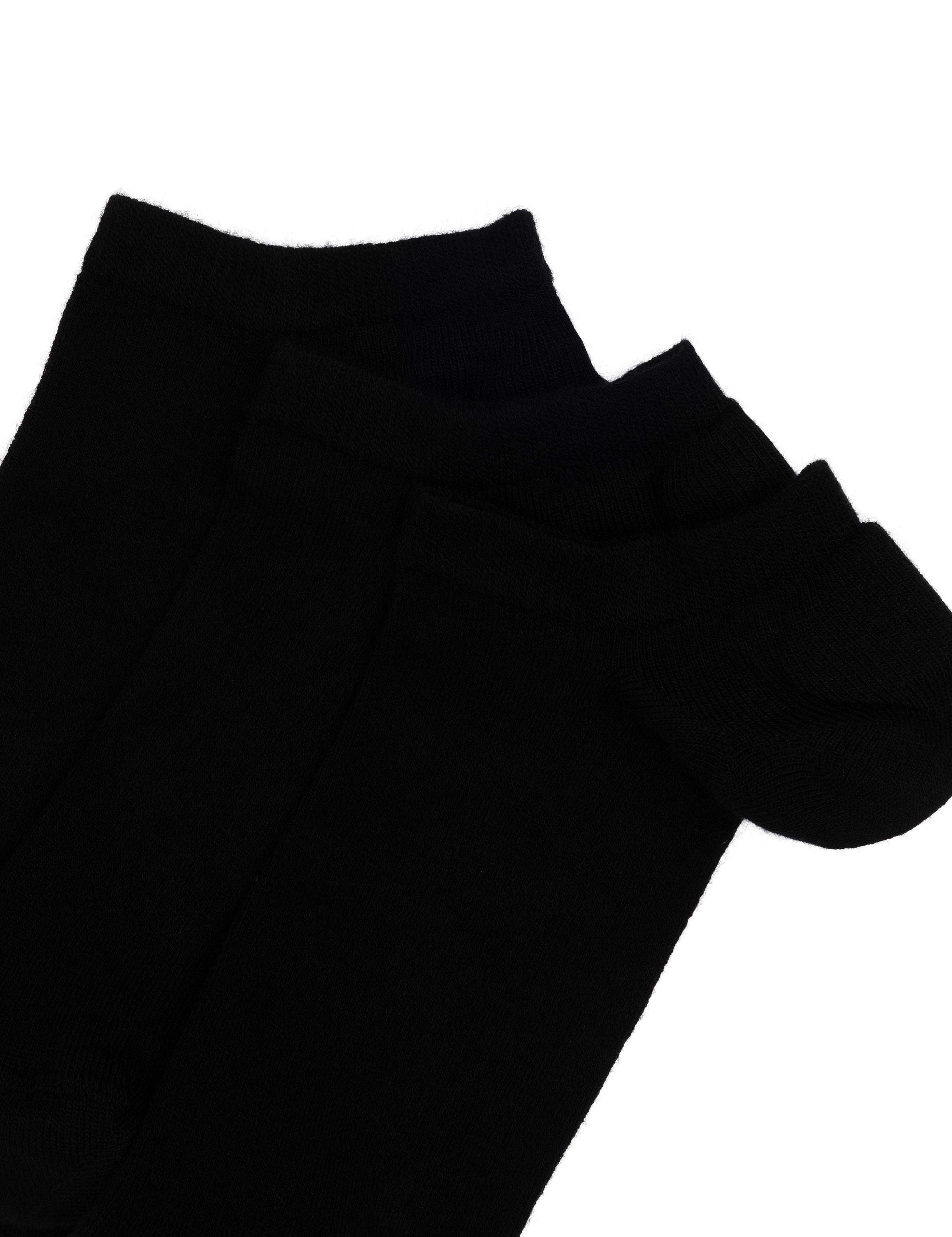 Erkek Bambu Karışımlı 3'lü Paket Siyah Patik Basic Çorap