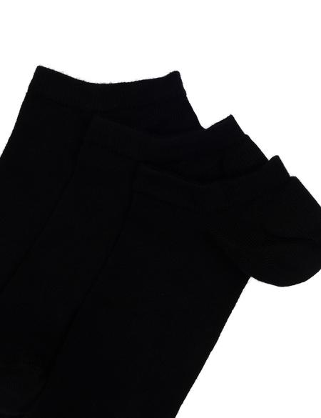 Erkek Bambu Karışımlı 3'lü Paket Siyah Patik Basic Çorap - 50308479005