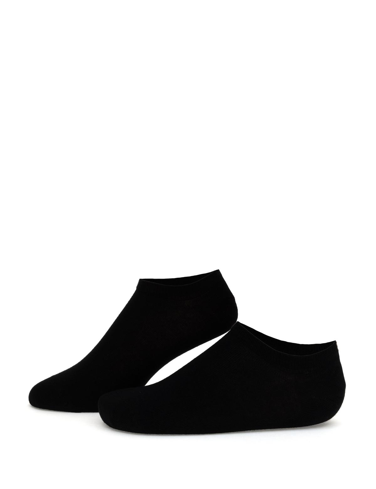 Erkek Bambu Karışımlı 3'lü Paket Siyah Patik Basic Çorap - 50308479005