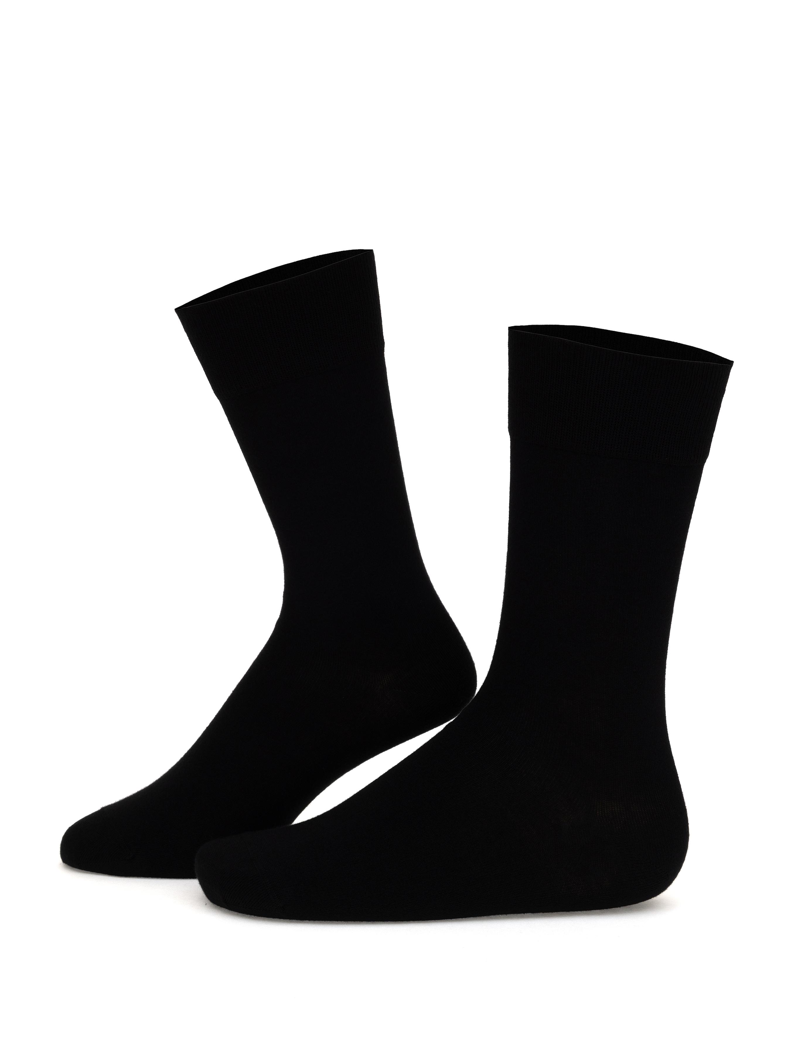 Erkek Bambu Karışımlı 2'li Paket Siyah Soket Basic Çorap