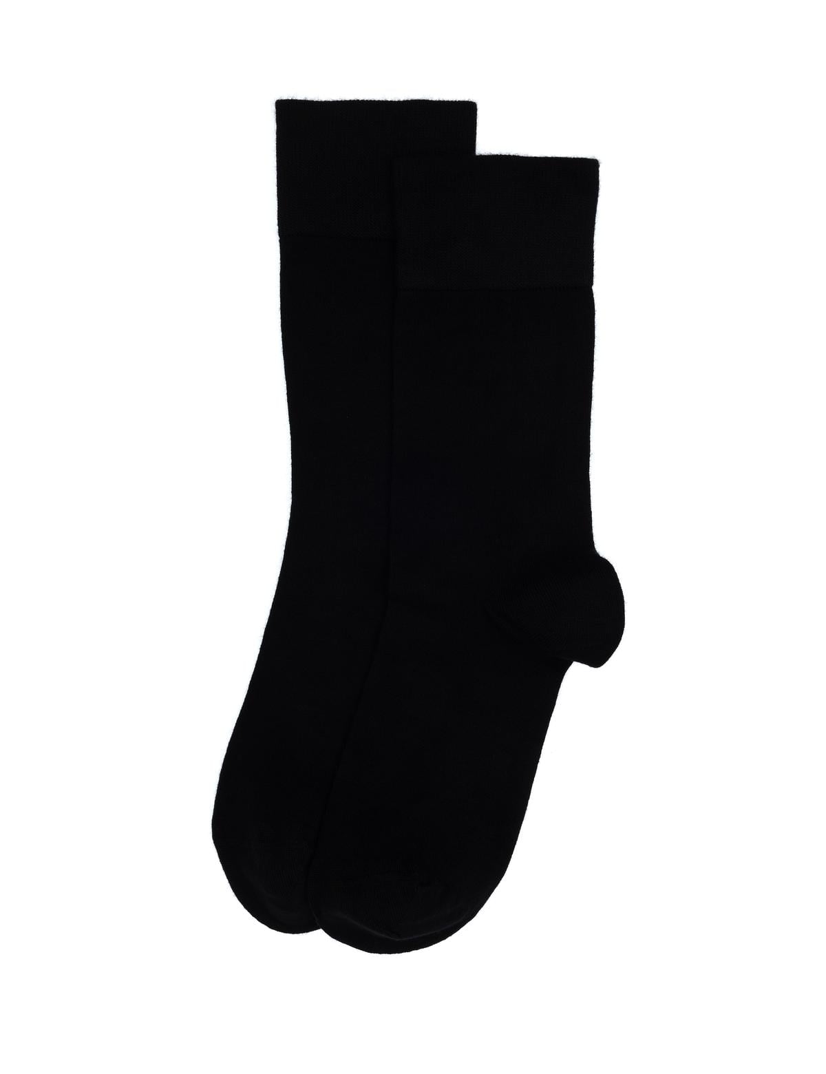 Erkek Bambu Karışımlı 2'li Paket Siyah Soket Basic Çorap