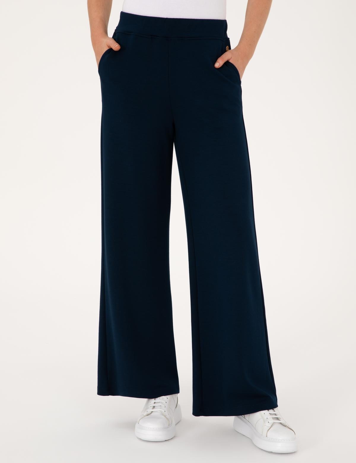 Lacivert Flare Fit Modal Karışımlı Eşofman Altı - 50314962008