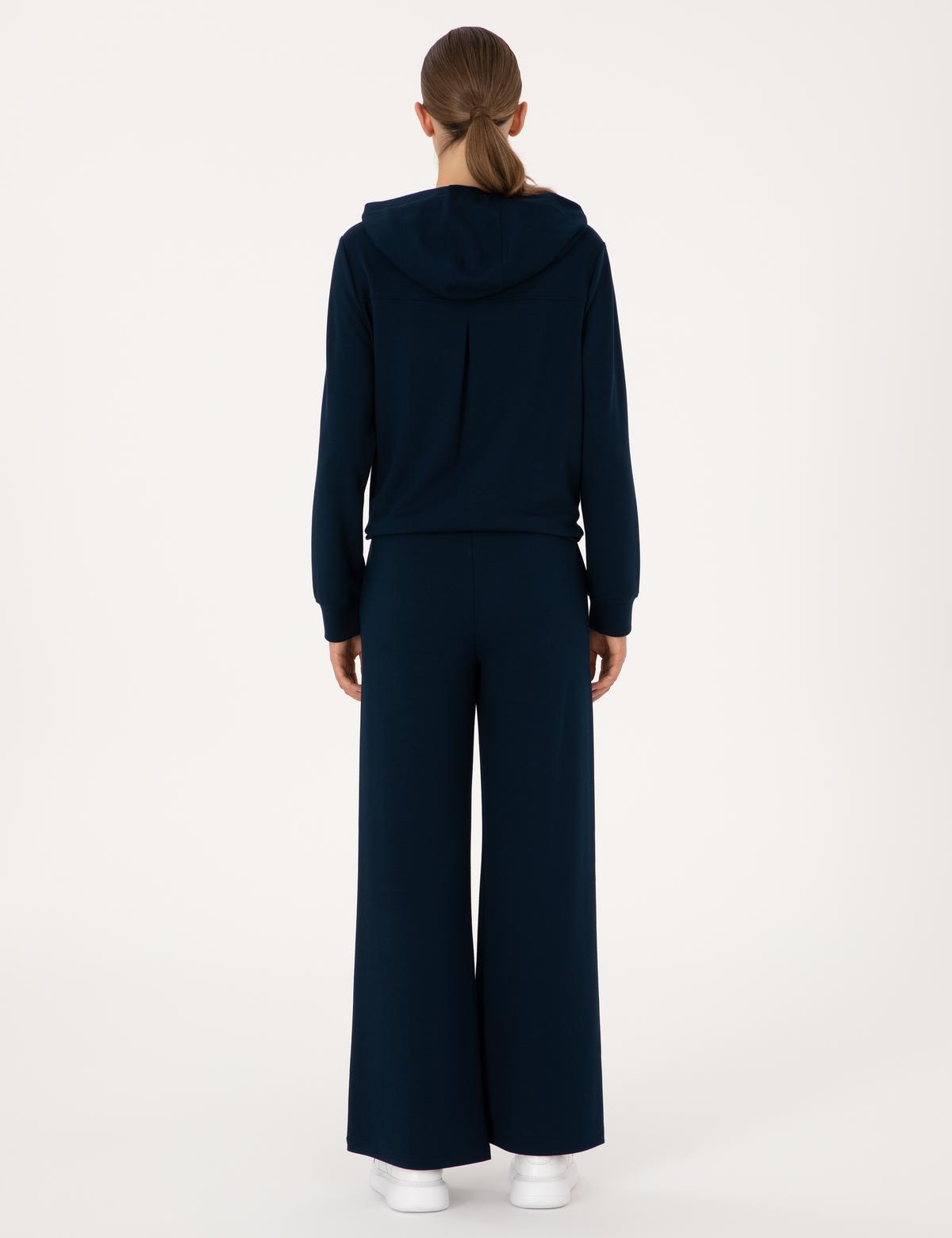 Lacivert Flare Fit Modal Karışımlı Eşofman Altı - 50314962008