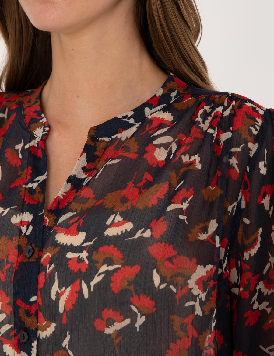 Lacivert Comfort Fit Bluz