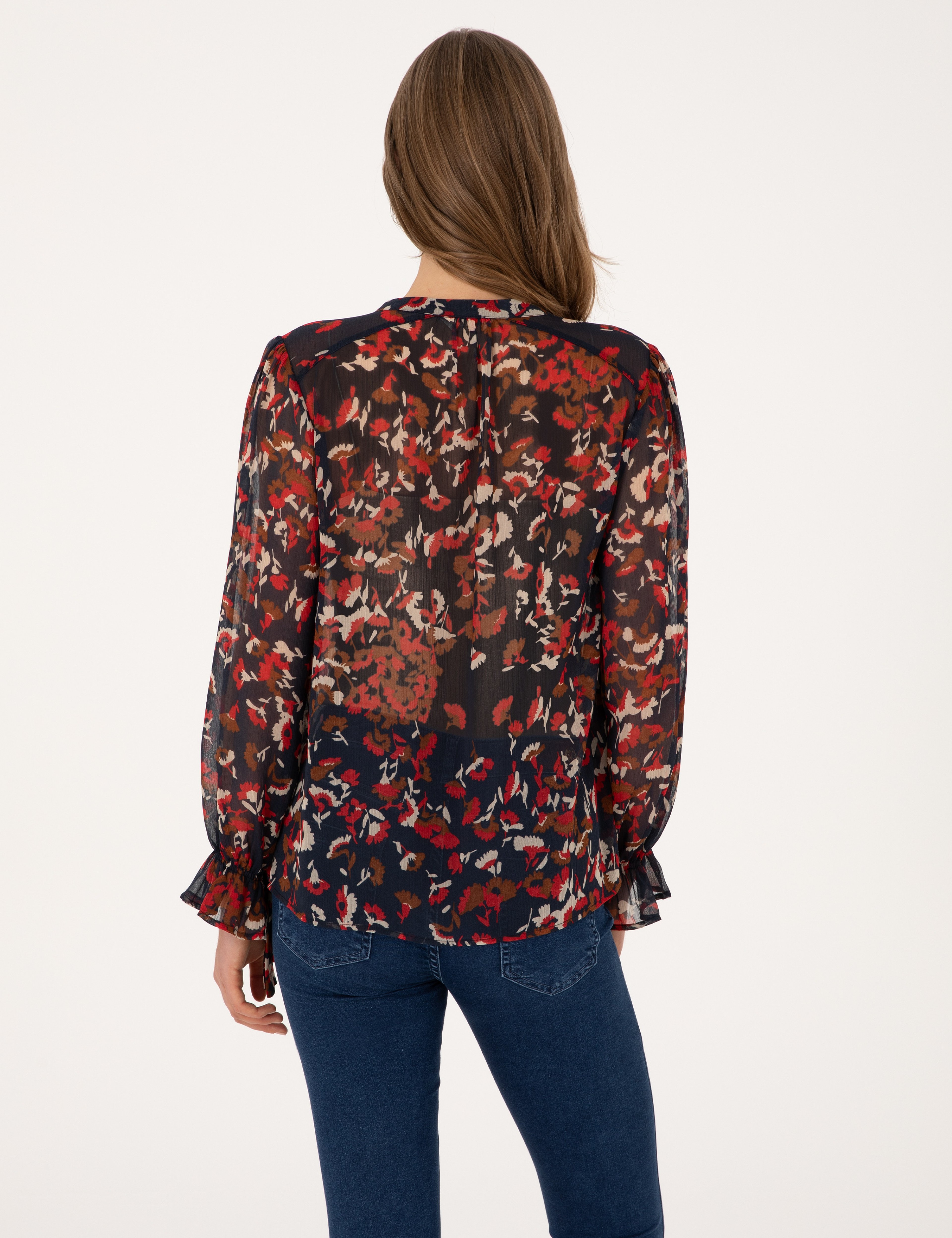 Lacivert Comfort Fit Bluz
