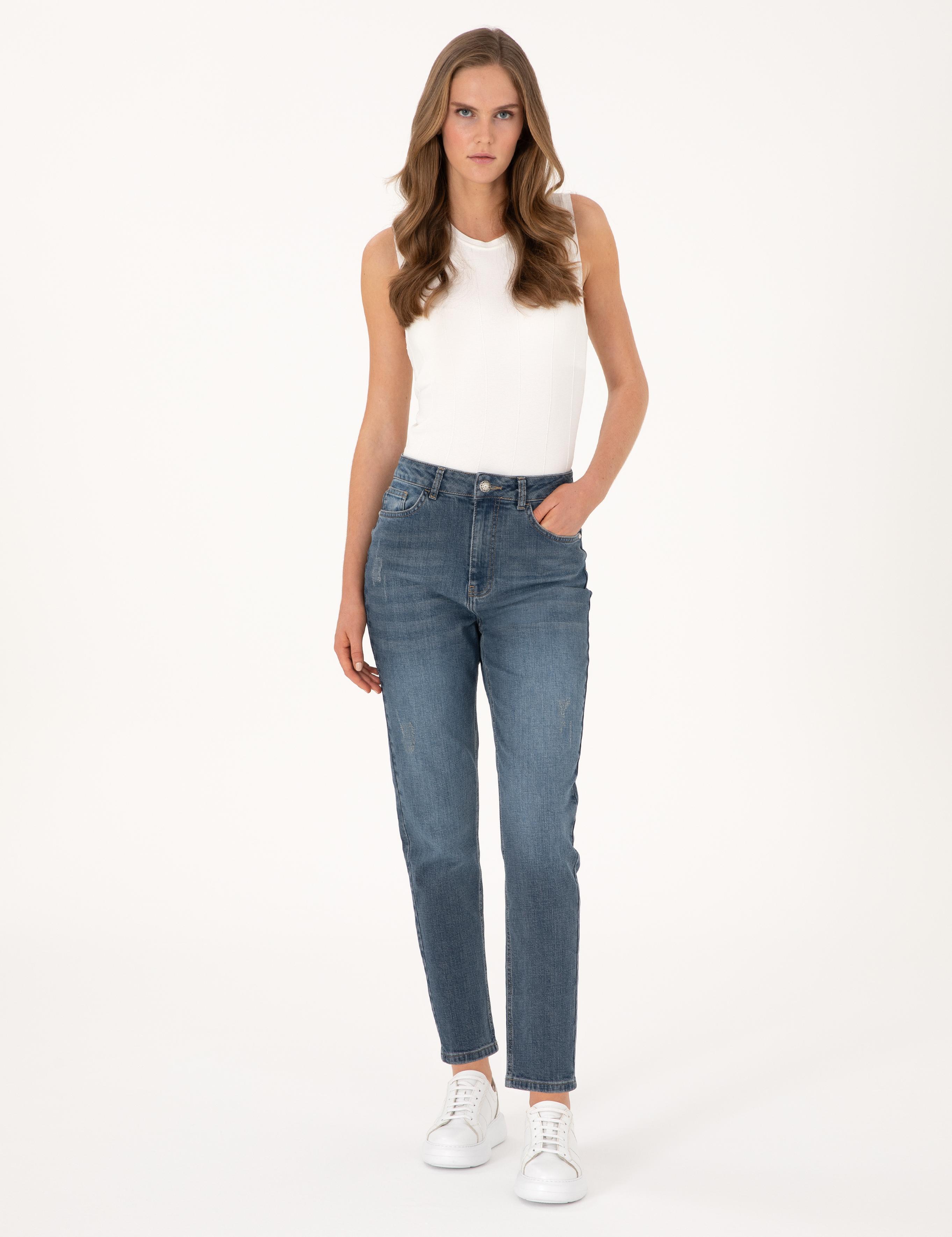 İndigo Jean Pantolon