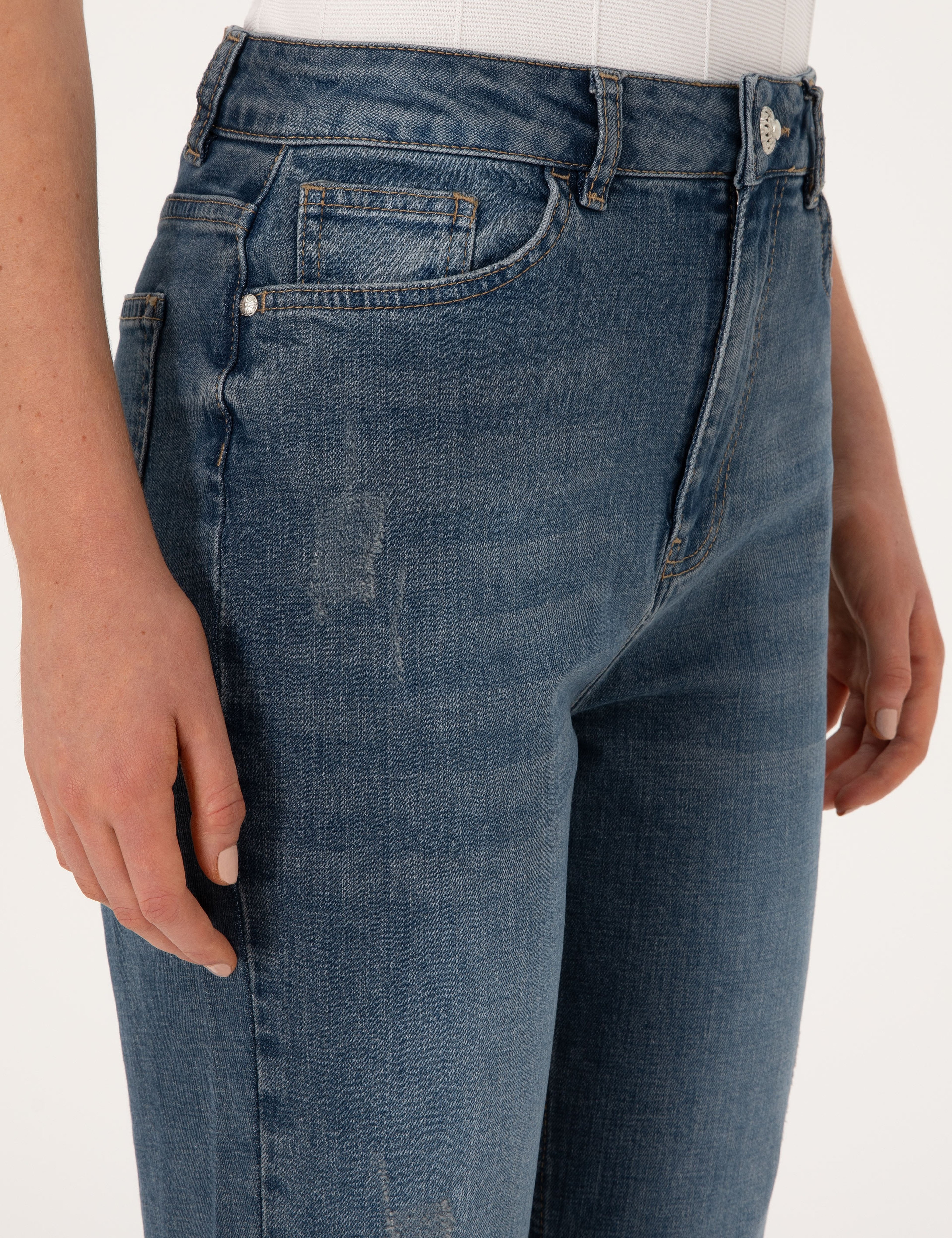 İndigo Jean Pantolon