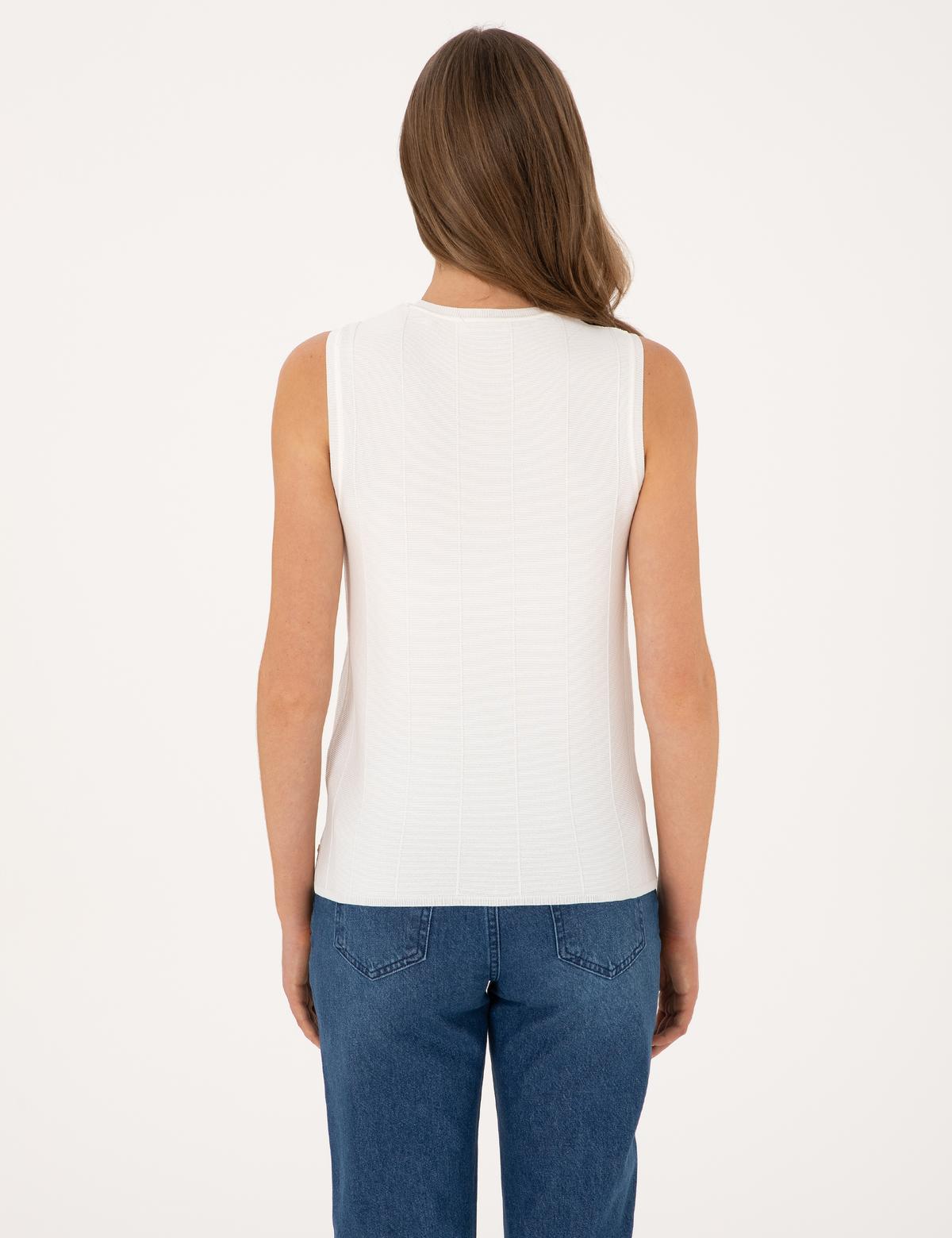 Beyaz Slim Fit Kazak - 50310969017