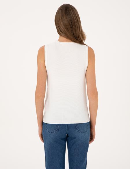 Beyaz Slim Fit Kazak - 50310969017