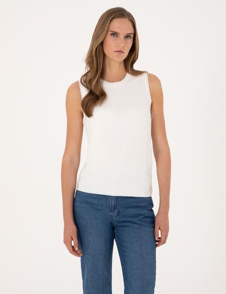 Beyaz Slim Fit Kazak - 50310969017